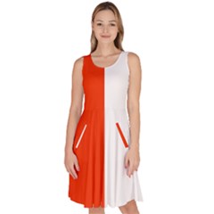 Derry Flag Knee Length Skater Dress With Pockets by tony4urban