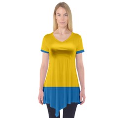 Opolskie Flag Short Sleeve Tunic  by tony4urban