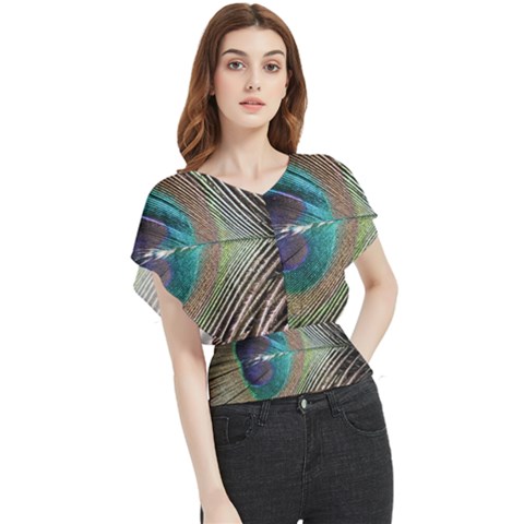 Peacock Butterfly Chiffon Blouse by StarvingArtisan