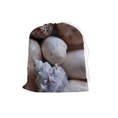 Beautiful Seashells  Drawstring Pouch (large) by StarvingArtisan