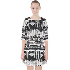 Skater-underground2 Quarter Sleeve Pocket Dress by PollyParadiseBoutique7
