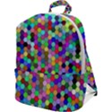 Background Color Zip Up Backpack View1