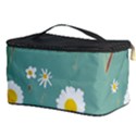 Daisy Flowers Yellow White Brown Sage Green  Cosmetic Storage View3