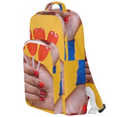 Valentine Day Lolly Candy Heart Double Compartment Backpack by artworkshop