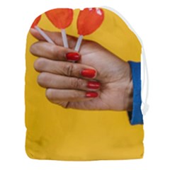Valentine Day Lolly Candy Heart Drawstring Pouch (3xl) by artworkshop