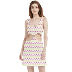Pattern Waves Velour Cutout Dress by artworkshop