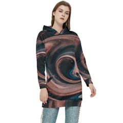 Abstrak Pattern Wallpaper Women s Long Oversized Pullover Hoodie by artworkshop