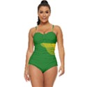 Background Pattern Texture Design Retro Full Coverage Swimsuit View1