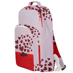 Love Envelope Logo Valentine Double Compartment Backpack by artworkshop