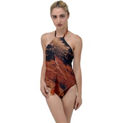 Painting Wallpaper Go With The Flow One Piece Swimsuit by artworkshop