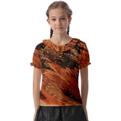 Painting Wallpaper Kids  Frill Chiffon Blouse by artworkshop