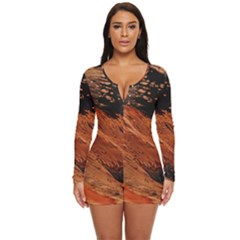 Painting Wallpaper Long Sleeve Boyleg Swimsuit by artworkshop