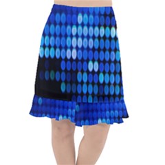 Pattern Blue Logo Fishtail Chiffon Skirt by artworkshop