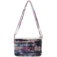 Splattered Paint On Wall Double Gusset Crossbody Bag by artworkshop
