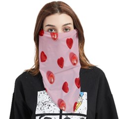 Valentine Day Heart Pattern Face Covering Bandana (triangle) by artworkshop