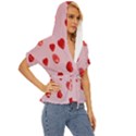 Valentine Day Heart Pattern Lightweight Drawstring Hooded Top View3