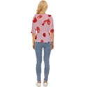 Valentine Day Heart Pattern Lightweight Drawstring Hooded Top View4