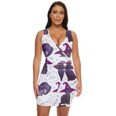 Witch Cat T- Shirt Cute Fantasy Space Witch Cats T- Shirt Draped Bodycon Dress by maxcute