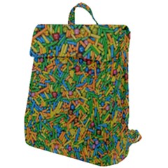 Sugar Ornament Sweet Snack Flap Top Backpack by Ravend