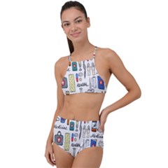 Medical Biology Detail Medicine Psychedelic Science Abstract Abstraction Chemistry Genetics Art Patt High Waist Tankini Set by Jancukart