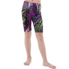 Leaves 21 Kids  Mid Length Swim Shorts by DinkovaArt