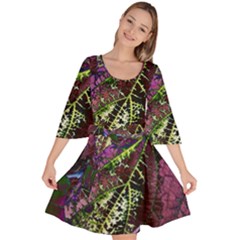 Leaves 21 Velour Kimono Dress by DinkovaArt