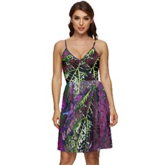 Leaves 21 V-neck Pocket Summer Dress  by DinkovaArt