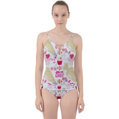 Desserts Pastries Baking Wallpaper Cut Out Top Tankini Set by Ravend