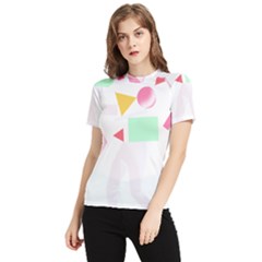 Abstract Art Design T- Shirt Abstract Illustration T- Shirt Women s Short Sleeve Rash Guard by maxcute