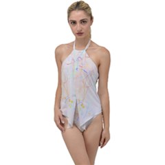 Abstract Art Design T- Shirt Abstract-1 T- Shirt Go With The Flow One Piece Swimsuit by maxcute