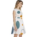 Abstract Circle Pastel Pattern T- Shirt Abstract Circle Pastel Pattern T- Shirt Cap Sleeve High Waist Dress View3