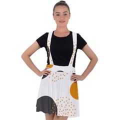 Abstract Circle Pattern T- Shirt Abstract Circle Pattern 3 Velvet Suspender Skater Skirt by maxcute