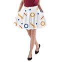 Abstract Dots And Line Pattern T- Shirt Abstract Dots And Line Pattern 4 A-Line Pocket Skirt View1
