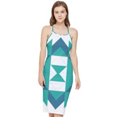 Abstract Pattern T- Shirt Hourglass Pattern Bodycon Cross Back Summer Dress by maxcute