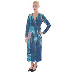 Abstract T- Shirt Abstract 31 Velvet Maxi Wrap Dress by maxcute