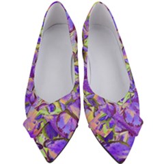 Purple Leaves Women s Bow Heels by DinkovaArt