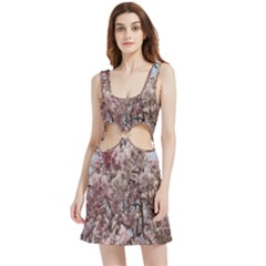 Almond Tree Flower Velour Cutout Dress by artworkshop