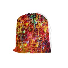 Design Art Pattern Drawstring Pouch (large) by artworkshop
