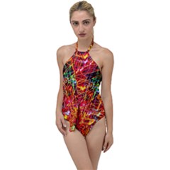 Design Art Pattern Go With The Flow One Piece Swimsuit by artworkshop