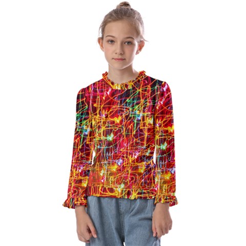 Design Art Pattern Kids  Frill Detail Tee by artworkshop