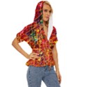 Design Art Pattern Lightweight Drawstring Hooded Top View3