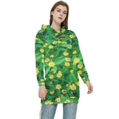 Flower Plant Spring Women s Long Oversized Pullover Hoodie by artworkshop