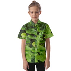 Layered Plant Leaves Iphone Wallpaper Kids  Short Sleeve Shirt by artworkshop