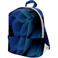 Abstract Blue Background Zip Up Backpack by artworkshop