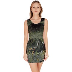 Astronaut Lying In Flowers Fantasy Bodycon Dress by artworkshop