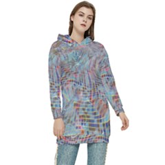 Pattern Texture Design Women s Long Oversized Pullover Hoodie by artworkshop