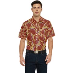 Cookies With Strawberry Jam Motif Pattern Men s Short Sleeve Pocket Shirt  by dflcprintsclothing