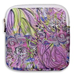 Abstract Intarsio Mini Square Pouch by kaleidomarblingart