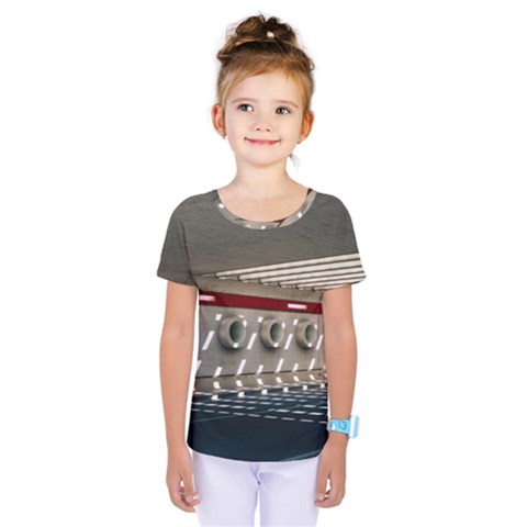 Patterned Tunnels On The Concrete Wall Kids  One Piece Tee by artworkshop