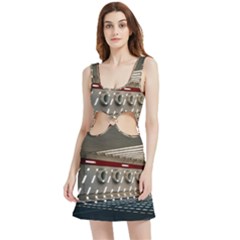 Patterned Tunnels On The Concrete Wall Velour Cutout Dress by artworkshop